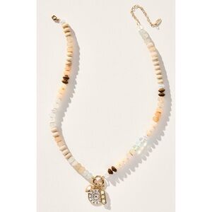Anthropologie Beaded Necklace with Gold Accents